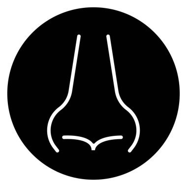 burun simgesi vektör şablonu illüstrasyon logo tasarımı