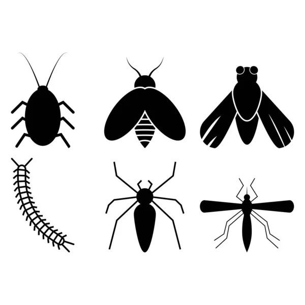Insecte Icône Vectoriel Modèle Illustration Logo Conception — Image vectorielle