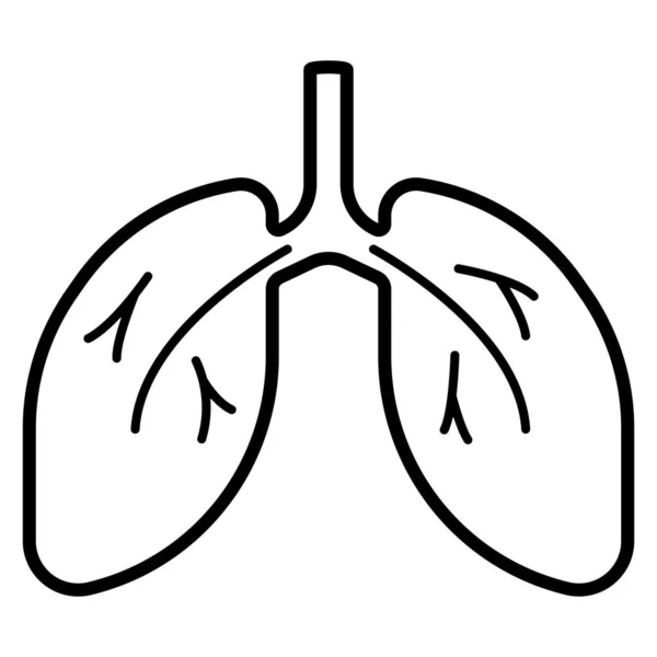 Σχέδιο Λογότυπου Εικονογράφησης Διανύσματος Εικονιδίου Πνευμόνων — Διανυσματικό Αρχείο