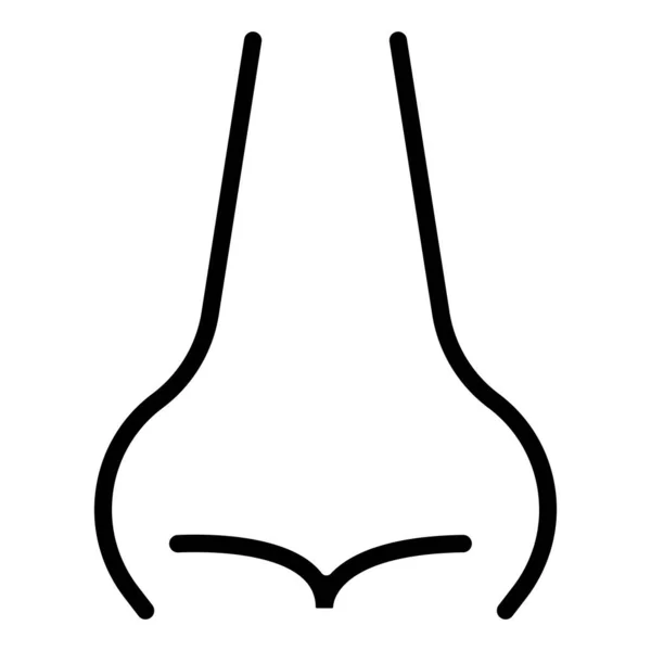 鼻アイコンベクトルイラストロゴデザイン — ストックベクタ