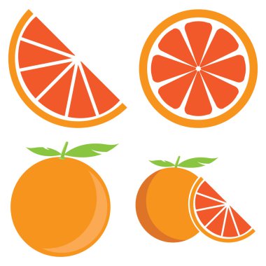 turuncu simge vektör şablonu çizim logosu tasarımı