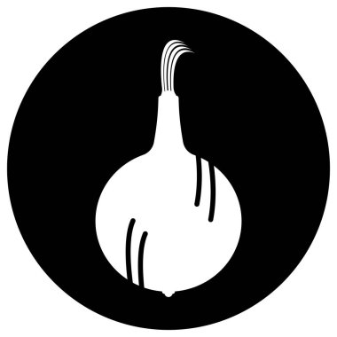 Soğan simgesi vektör şablonu illüstrasyon logo tasarımı