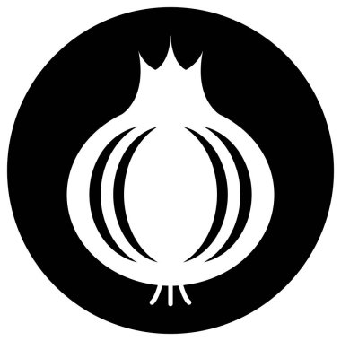 Soğan simgesi vektör şablonu illüstrasyon logo tasarımı