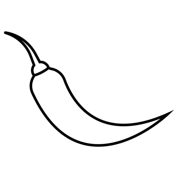 Peperoncino Icona Vettoriale Modello Illustrazione Logo Design — Vettoriale Stock