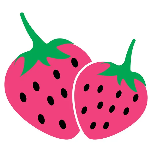 Erdbeere Symbol Vektor Vorlage Illustration Logo Design — Stockvektor