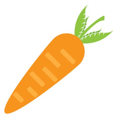 Havuç simgesi vektör şablonu çizim logosu tasarımı