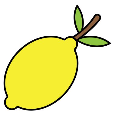limon simgesi vektör şablonu illüstrasyon logo tasarımı
