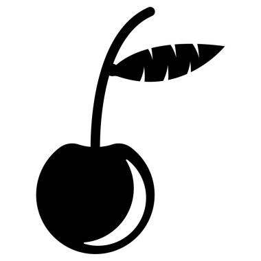 kiraz ikonu vektör şablonu illüstrasyon logo tasarımı