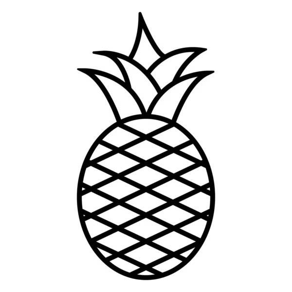 Templat Gambar Vektor Ikon Pineapple Desain Logo Gambar - Stok Vektor