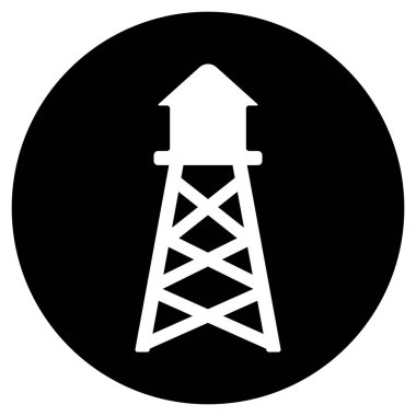 Su kulesi ikon vektör şablonu illüstrasyon logo tasarımı