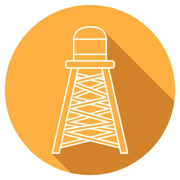 Kulesi Ikon Vektör Şablonu Illüstrasyon Logo Tasarımı — Stok Vektör