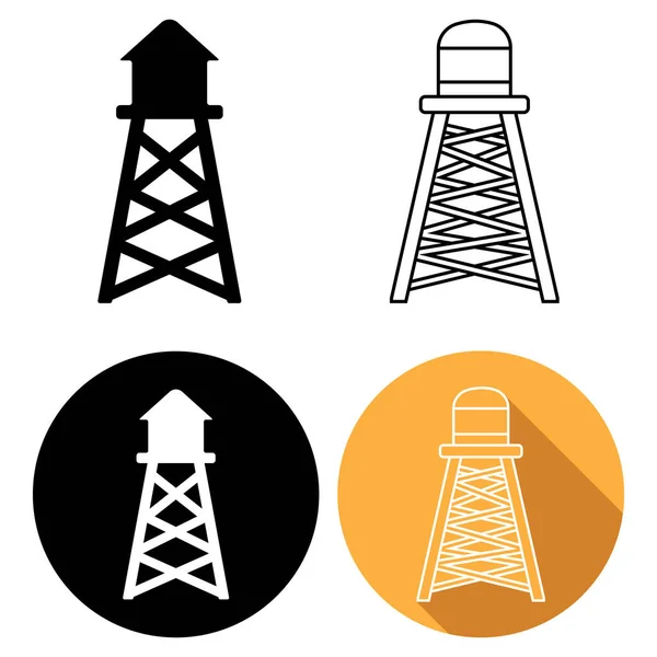 Wasserturm Symbol Vektor Vorlage Illustration Logo Design — Stockvektor