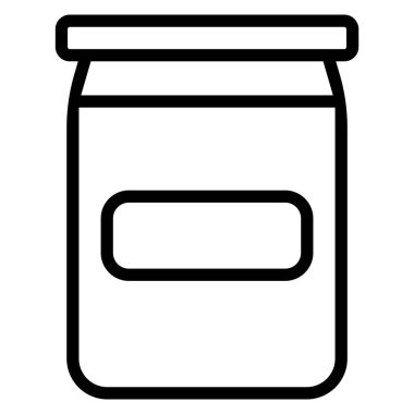 Kavanoz simgesi vektör şablonu çizim logosu tasarımı