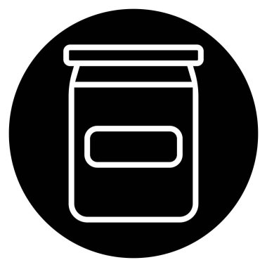 Kavanoz simgesi vektör şablonu çizim logosu tasarımı