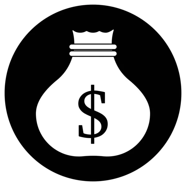 Dinheiro Saco Ícone Vetor Modelo Ilustração Logotipo Design — Vetor de Stock
