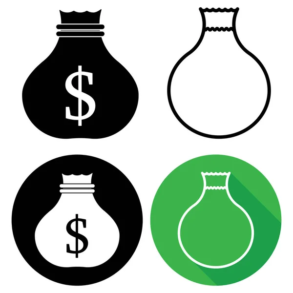 Дизайн Логотипа Векторного Шаблона Мешка Деньгами — стоковый вектор