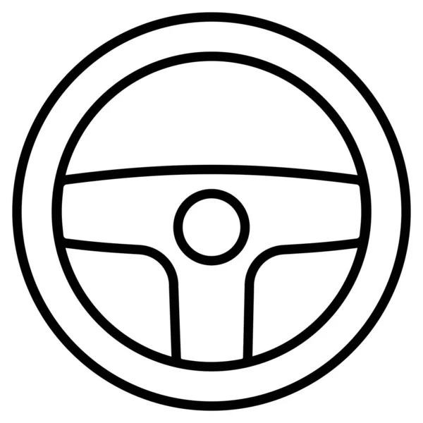 Іконка Рульового Колеса Векторна Ілюстрація Дизайну Логотипу — стоковий вектор
