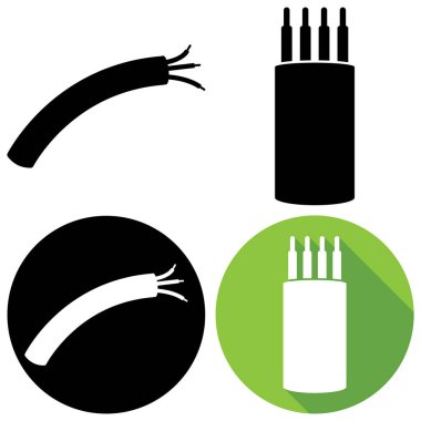 kablo simgesi vektör şablonu çizim logosu tasarımı