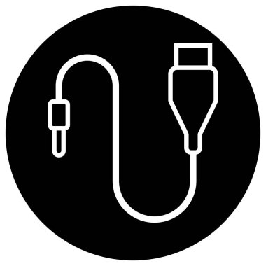 kablo simgesi vektör şablonu çizim logosu tasarımı