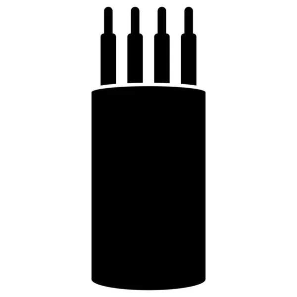 Kablo Simgesi Vektör Şablonu Çizim Logosu Tasarımı — Stok Vektör