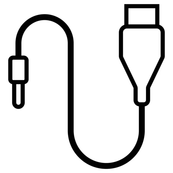 Desain Logo Gambar Vektor Ikon Kabel - Stok Vektor