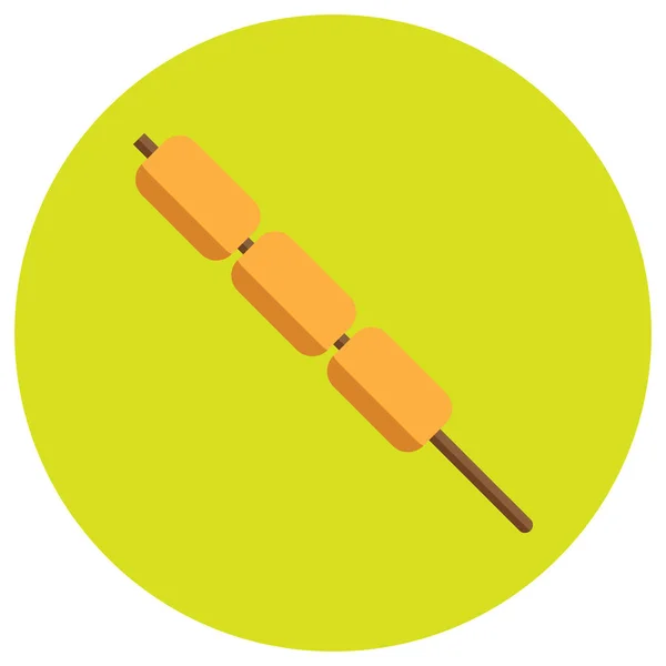 Satay Icône Vectoriel Modèle Illustration Logo Design — Image vectorielle
