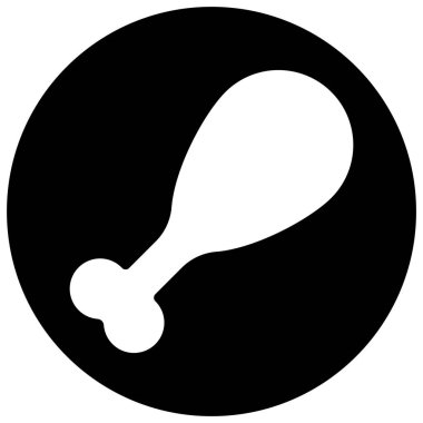 Kızarmış tavuk simgesi vektör şablonu çizim logosu tasarımı