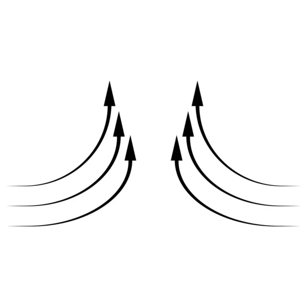 Іконка Напрямку Вітру Векторна Ілюстрація Дизайну Логотипу — стоковий вектор