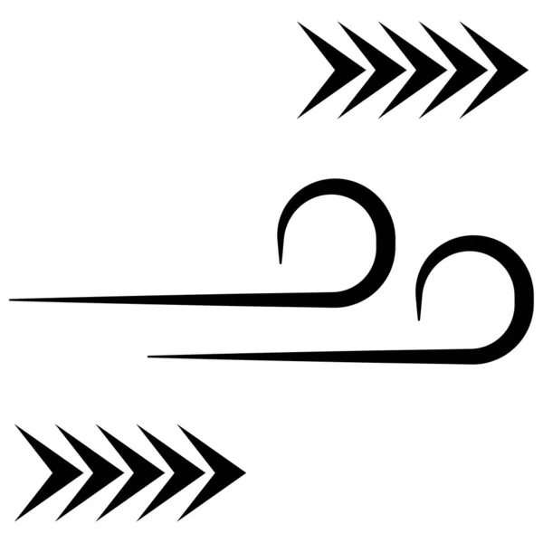 Kierunek Wiatru Ikona Wektor Szablon Ilustracja Logo Projekt — Wektor stockowy