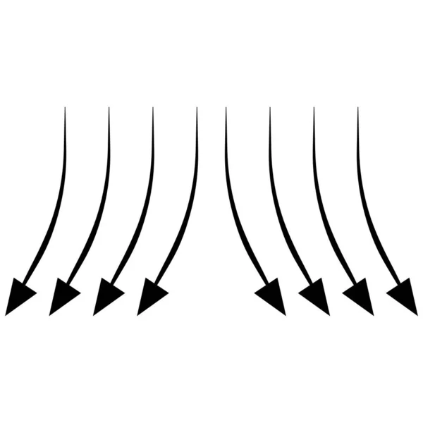 Rüzgar Yönü Ikon Vektör Şablonu Çizim Logosu Tasarımı — Stok Vektör