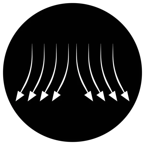 風向アイコンベクトルイラストロゴデザイン — ストックベクタ