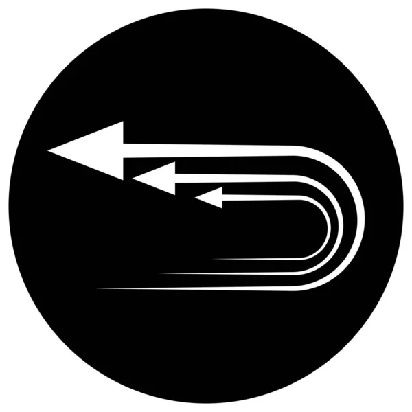 Dirección Del Viento Icono Vector Plantilla Ilustración Logo Diseño — Vector de stock