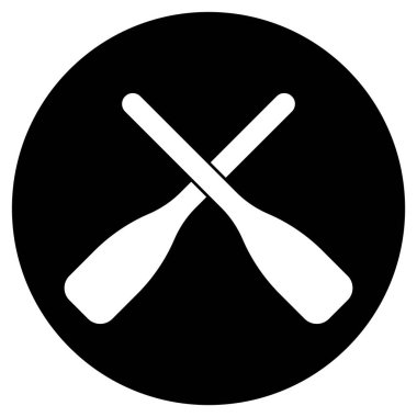 kürek simgesi vektör şablonu çizim logosu tasarımı