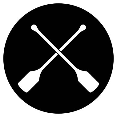 kürek simgesi vektör şablonu çizim logosu tasarımı