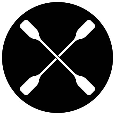 kürek simgesi vektör şablonu çizim logosu tasarımı