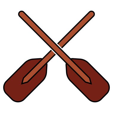 kürek simgesi vektör şablonu çizim logosu tasarımı