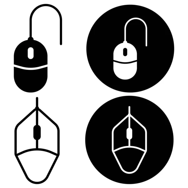 Mus Ikon Vektor Mall Illustration Logotyp Design — Stock vektor