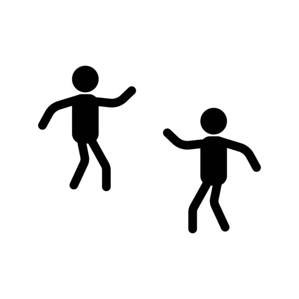 跳舞的人图标矢量模板幻觉标志设计 — 图库矢量图片