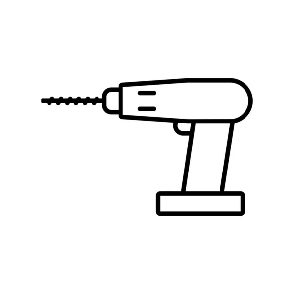 Σχέδιο Λογότυπου Εικονογράφησης Διανύσματος Εικονιδίου Τρυπανιού — Διανυσματικό Αρχείο