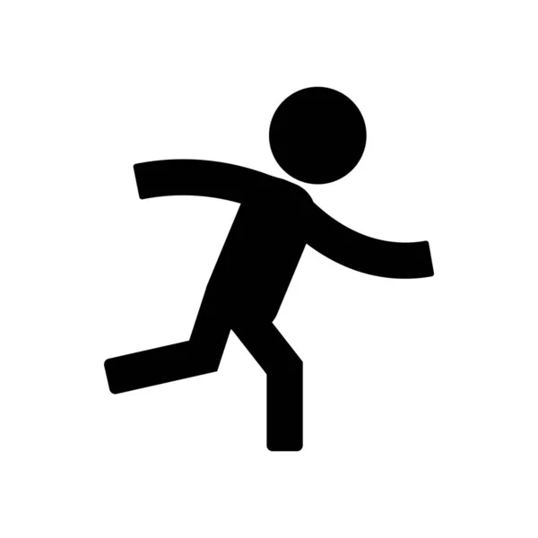 Correndo Homem Ícone Vetor Modelo Ilustração Logotipo Design — Vetor de Stock
