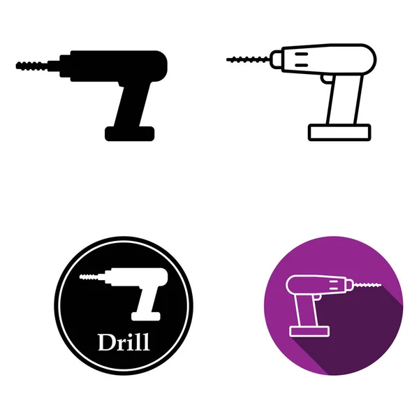 Icône Forage Modèle Vectoriel Illustration Logo Design — Image vectorielle