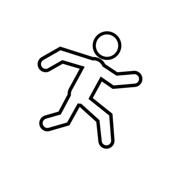 Correndo Homem Ícone Vetor Modelo Ilustração Logotipo Design — Vetor de Stock
