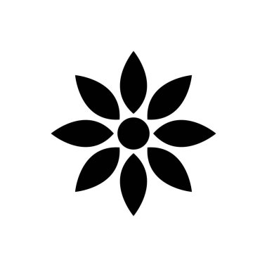 çiçek simgesi vektör şablonu illüstrasyon logo tasarımı