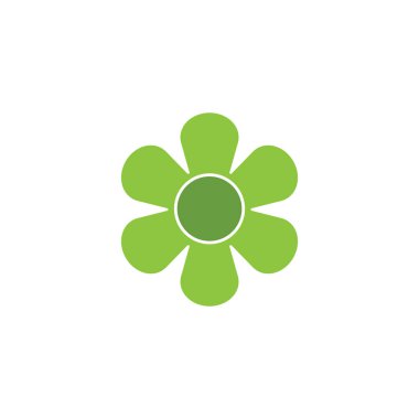 çiçek simgesi vektör şablonu illüstrasyon logo tasarımı