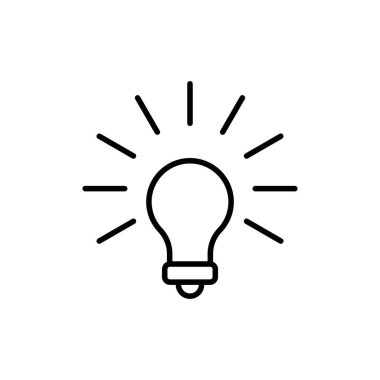 ışık simgesi vektör şablonu çizim logosu tasarımı