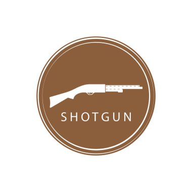 av tüfeği ikonu vektör şablonu illüstrasyon logo tasarımı
