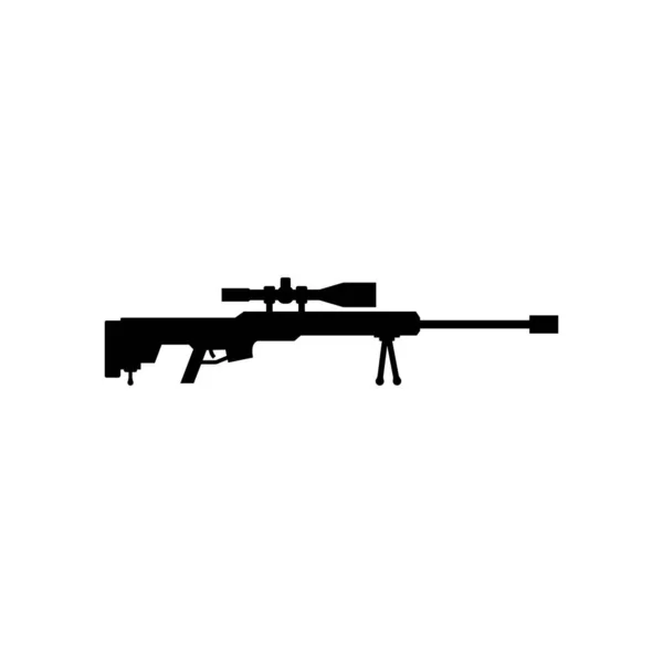 Francotirador Pistola Icono Vector Plantilla Ilustración Logo Diseño — Vector de stock