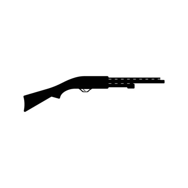 Escopeta Arma Icono Vector Plantilla Ilustración Logo Diseño — Vector de stock