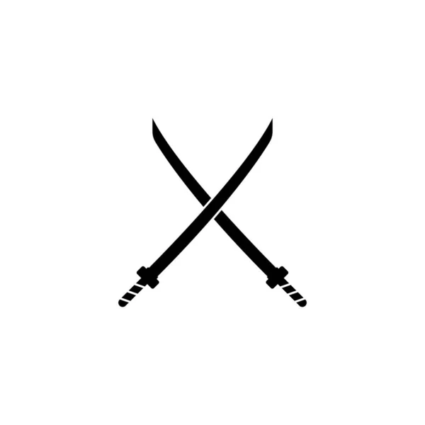 Дизайн Логотипа Векторного Шаблона Катаны — стоковый вектор