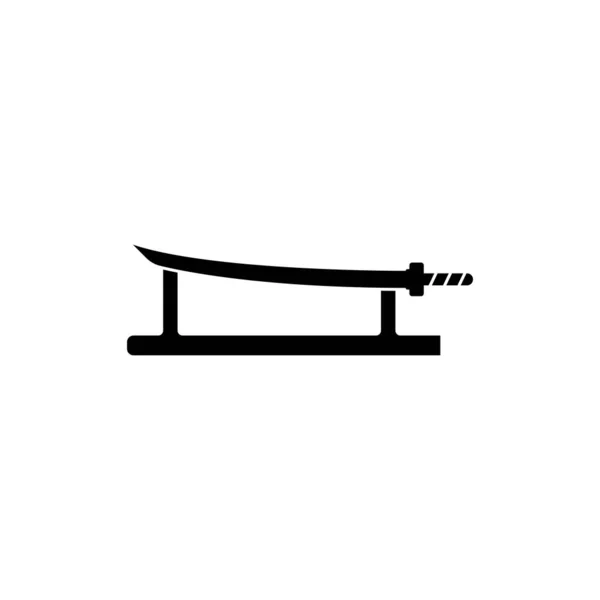 Εικονίδιο Katana Διανυσματικό Πρότυπο Εικονογράφηση Λογότυπο Σχεδιασμός — Διανυσματικό Αρχείο